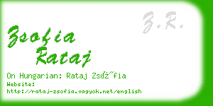 zsofia rataj business card